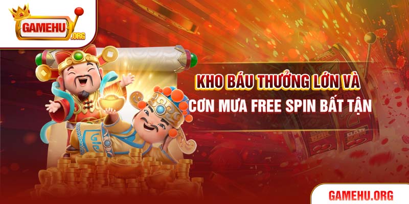 Kho báu thưởng lớn và cơn mưa free spin bất tận